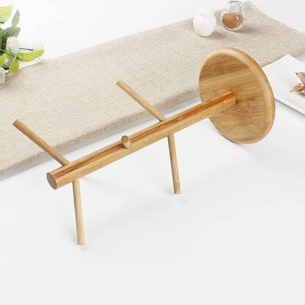 Portavasos, estante para tazas de bambú, portavasos de bambú, portavasos extraíble, hecho a mano con cuidado
