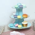 thumbnail image 3 of BalsaCircle 3 Tiers Blue Gold Trim 13" Cake Cupcake Stand Birthday Party Wedding Centerpieces Decorations, 3 of 8