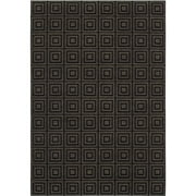 Garden Party Savannah Square Indoor/Outdoor Rug, Black Tie, 5'4" x 7'8"