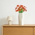 thumbnail image 5 of Clearance | Sunset Red Artificial Violet Flowers Bouquet with Spring Grass, Realistic Faux Floral Stems for Home Wedding Table Centerpiece Vase Decoration, 5 of 6