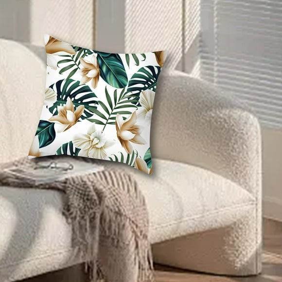 olkpmnmk Clearance Sale!Pillow Covers,Green Botanical Jungle Collect Design Pillowcase Sofa Cushion Tropical Rainforests Leaf Decorative Throw Pillow Case Cushion Cover Home Sofa Decor Fle,Room Decor