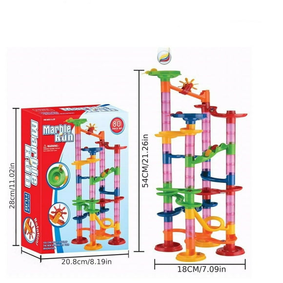FNNMNNR Track Roller Ball Building Blocks 3D Three-dimensional Maze Pipe Diy Assembled Building Blocks For 3+ Years Old