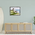 thumbnail image 5 of Stupell Industries Quaint Seaside Cottages Overlooking Vast Ocean Landscape Graphic Art Luster Gray Floating Framed Canvas Print Wall Art, Design by Tina Finn, 5 of 5