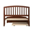thumbnail image 4 of Full Platform Bed with Trundle - Coastal Style Bedroom Furniture - Walnut Finish - Twin Size - HomeStock, 4 of 10