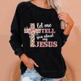 thumbnail image 1 of Puntoco Vestidos Mujer Verano Moda Mujer Cuello Redondo Manga Larga Camiseta Impresión Sudadera Blusa Tops, 1 of 3