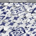 thumbnail image 5 of Indigo and White Dining Chair Pad, Geometric Pattern Portuguese Azulejo Design Tile Square Abstract Pattern, Water Resistant Pillow with Straps for Seats, 12 Pieces Set, Indigo White, by Ambesonne, 5 of 5
