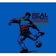 thumbnail image 4 of "Real Football" Sports Back to School Adult Royal Blue Crew Neck Short Sleeve Tee-Medium, 4 of 4
