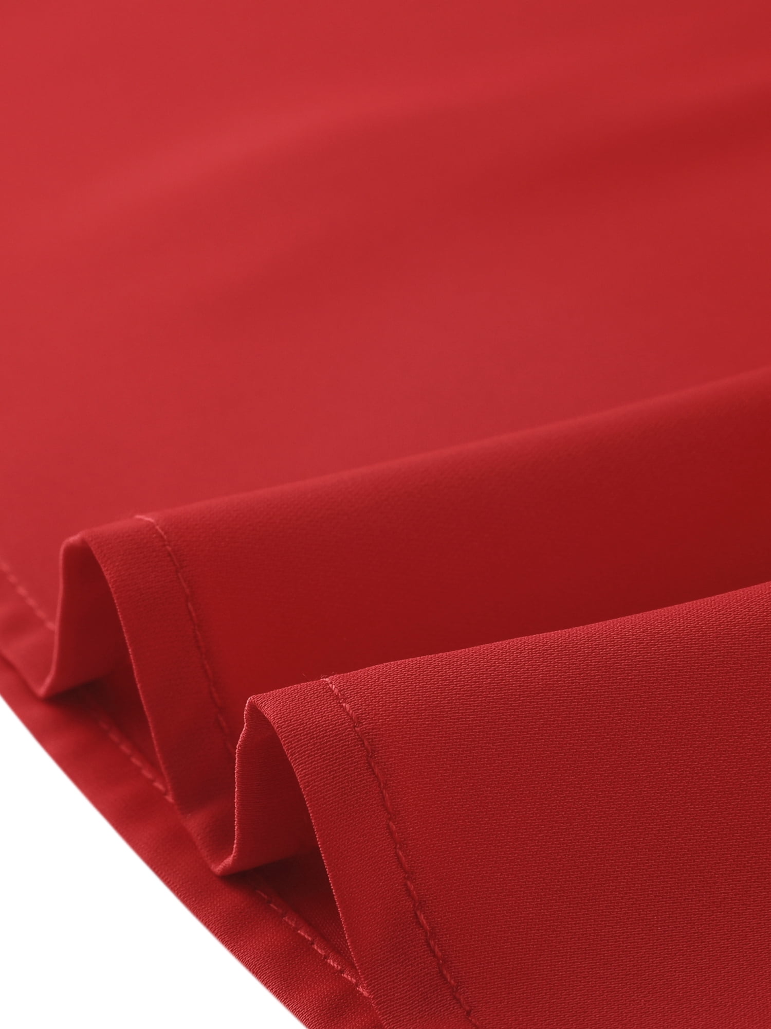 Unique Bargains Women's Bow Tie Neck Office Elegant Short Sleeve Blouse Top M Red