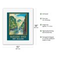 thumbnail image 2 of Wanganui River New Zealand - Gorge Boat Paddling - Vintage Travel Poster by John Holmwood c.1930 - Fine Art Rolled Canvas Print 11in x 14in, 2 of 4
