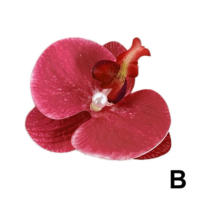 Jepit Rambut Phalaenopsis Merah Jambu, Gaya Comel dan Seksi, Cengkaman Sisi, Klip Bunga, Tudung Kepala Bunga Rambut, Jepit Rambut