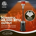thumbnail image 6 of Onyx and Stainless Steel 48,000 BTU Propane Patio Heater, 6 of 7