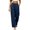 Navy, variant on TEAJOPSUU Womens Suit Wide Leg Palazzo Pants with Pockets High Waist Single Button Pleated Trousers Business Casual Work Office Wear Olive Green