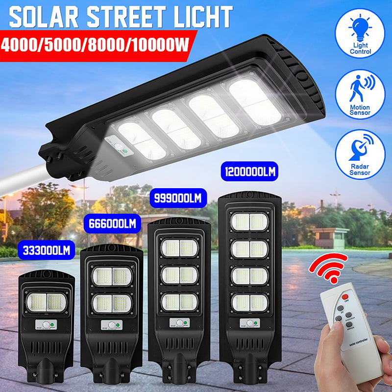 Ultra Bright 90000LM Commercial Outdoor Road Lamp+Remote 90W Solar Street Light
