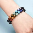 thumbnail image 2 of Pulsera de cuentas de chakras, pulsera de cristal curativa de los 7 chakras, pulsera de cuentas de piedra de yoga, pulsera de meditación, relajación y ansiedad., 2 of 5