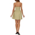 thumbnail image 4 of INSPIRE CHIC Women's Dress Sweetheart Neck Strapless Zipper Mini Flare Dress Camel S, 4 of 7