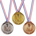 thumbnail image 1 of Trophy 3 Medals, Gold, Silver, Bronze, Winners Medal with Ribbon 1st 2nd 3rd Children Metal Medal, Style Winners Medal, 1 of 5