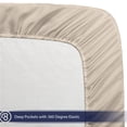 thumbnail image 6 of Fitted Sheet + Pillowcase Set, Microfiber, Wrinkle Resistant, Queen, Sand, 6 of 8