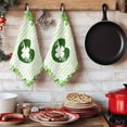 thumbnail image 6 of St. Patrick's Day Kitchen Towels Set of 1, Lucky Shamrock Leaves Lips Green Stripes Absorbent Dish Towels for Kitchen, Microfiber Hand Towel, Quick Drying Tea Towel for Cleaning Decorative Dishcloths, 6 of 7