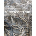 thumbnail image 3 of Pashmina Scarf Women Luxury Reversible Shawl Paisley Wrap Blanket Rave Scarves with Fringes 78.5'' X 27.5''(Indigo Blue), 3 of 7