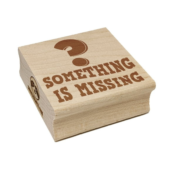 Something's Missing Question Mark Teacher Motivation Square Rubber Stamp Stamping Scrapbooking Crafting - Medium 1.75in