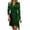 A-Green293, variant on Womens Sequin Wrap Dress Lapel Collar Long Sleeve Party Night Mini Gown
