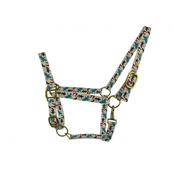 Nylon Halter w/ Horse & Rider Design
