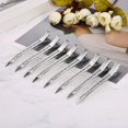 thumbnail image 2 of Pinzas para el pelo de pico de pato de 3,5 pulgadas, pinzas para rizos de cocodrilo de metal, pinzas para seccionamiento con agujeros (24 piezas) Feliz Sencillez, 2 of 5