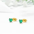 thumbnail image 6 of Beautlace 3 Pair Heart Studs Earrings Set,Stainless Steel Hypoallergenic 5mm Heart Birthstone Studs,Cubic Zirconia Stud Earrings for Women Men, 6 of 8