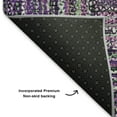 thumbnail image 5 of Addison Rugs Mayfield Premium Machine Washable Transitional Geometric Purple Rectangle Rug, 3' x 5', 5 of 7
