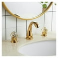 thumbnail image 3 of Basin Faucet Gold Bathroom Sink Faucet 3 Hole Widespread Basin Mixer Hot And Cold Brass amd Crystal Water Tap New, 3 of 7