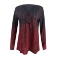 thumbnail image 4 of Aloohaidyvio Tops for Womens,Women Casual Tops Long Sleeve Buttons Slim Blouse T-Shirt, 4 of 5