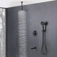 thumbnail image 2 of Kibi Circular Pressure Balanced Ceiling Mounted 3-Function Shower System with Rough In Valve, 2 of 3