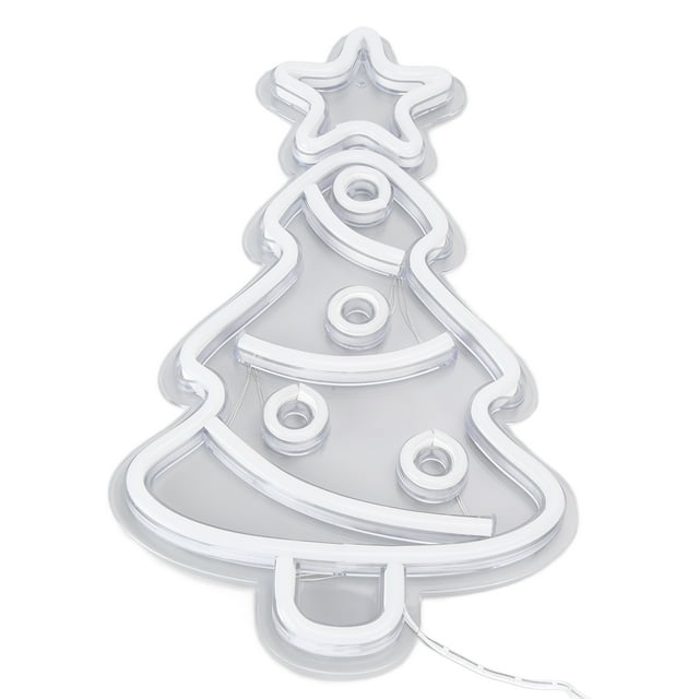 Decorative Lamp, Unique USB Powered Easy To Install Xmas Tree Neon Light For Holiday Decor For Birthday Party