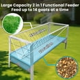 thumbnail image 2 of Goat Hay Feeder, 77 Gallon Capacity Livestock Hay Feeder with Deeper 23.6 Inch Wide Feeding Trough, 5 Ft Long Stainless Steel Hay Feeder for Goats shed, Horse Farm, cowshed, Pigsty, 2 of 7