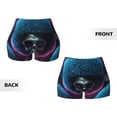 thumbnail image 3 of Sikiie Punk Style Blue Haired Skull Print Workout Shorts Women Scrunch Butt Gym Shorts Seamless High Waist Tummy Control Yoga Biker Athletic Shorts, 3 of 5