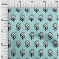 thumbnail image 2 of oneOone Silk Tabby Turquoise Blue Fabric Block Sewing Craft Projects Fabric Prints By Yard 42 Inch Wide, 2 of 6