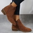 thumbnail image 4 of B91xZ Bottes de Combat Mode Chelsea Confort Talon Bas Bottines, Marron 7, 4 of 5