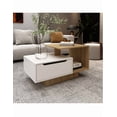 thumbnail image 1 of Mesa de Centro Con 1 Cajón Moderna Color Almendra-Blanco, 1 of 5