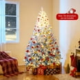 thumbnail image 4 of Resenkos 7-Ft Artificial Christmas Tree - Warm White LEDs & 8 Modes, White/Blue, 4 of 8