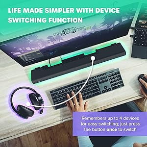 Creative BT-W4 Smart Bluetooth 5.2 Audio Transmitter with aptX Adaptive, 24-bit Audio, Device-Switching Function, and Voice Chat Support for PC/Mac / PS5 / PS4 / Nintendo Switch