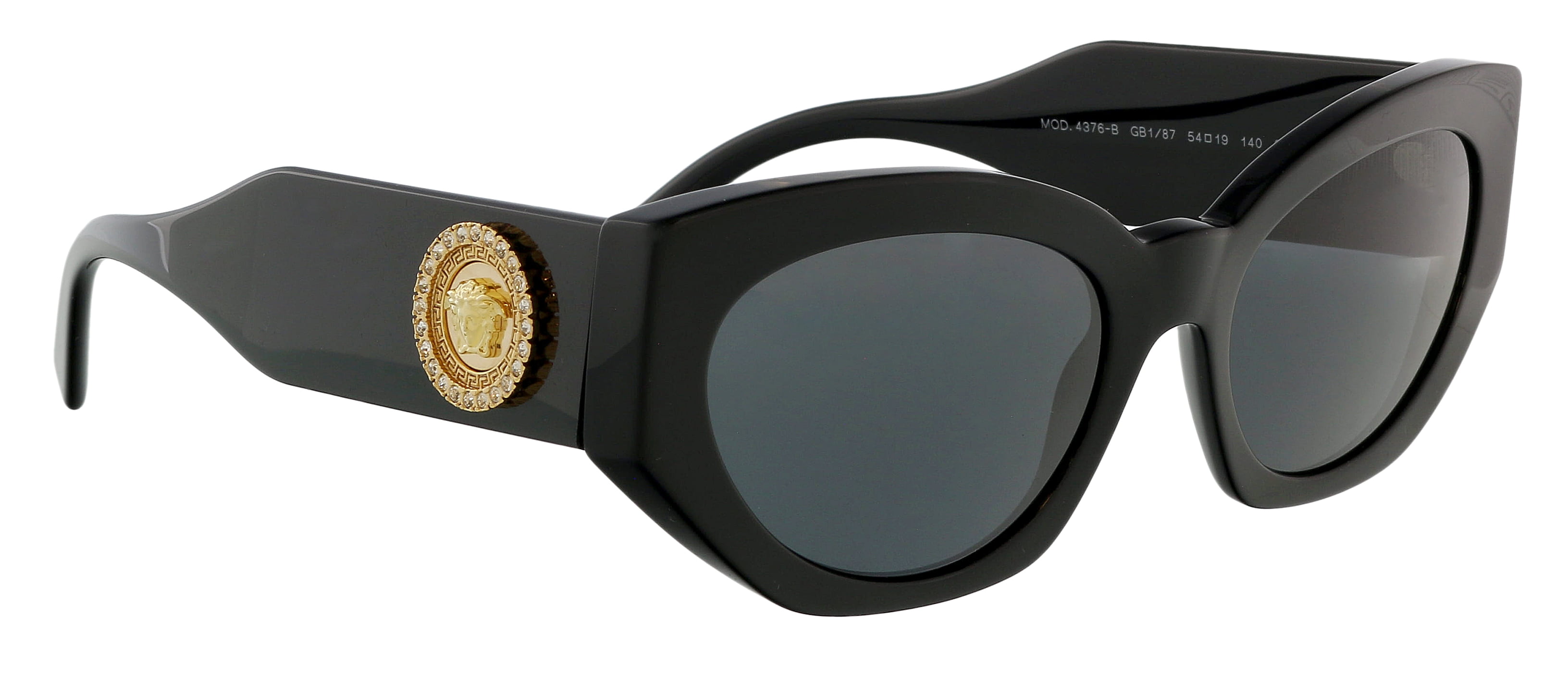Versace Women's VE4376B 54mm Sunglasses, Black - Walmart.com