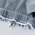 thumbnail image 3 of Girls Jean Shorts High Waisted Wide Leg Baggy Denim Shorts for Trendy Y2k Vintage Shorts(Blue,12-13 Years), 3 of 7
