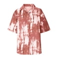 thumbnail image 2 of Womens Short Sleeve Blouses Womens Button Printed Short Sleeve Backswing Length V-Neck T- Blouses Women Short Sleeve Tops Women Short Sleeve Blouse Short Sleeve Tops for Women, 2 of 6