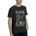 thumbnail image 2 of Playboi Rappe Carti Mens Womens Hip Hop Rap Trap Rapper Streetwear Vintage Style T-Shirt Black, 2 of 8