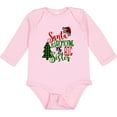 thumbnail image 3 of Inktastic Santa is Promoting Me to Big Sister Green Plaid Tree Girls Long Sleeve Baby Bodysuit, 3 of 5