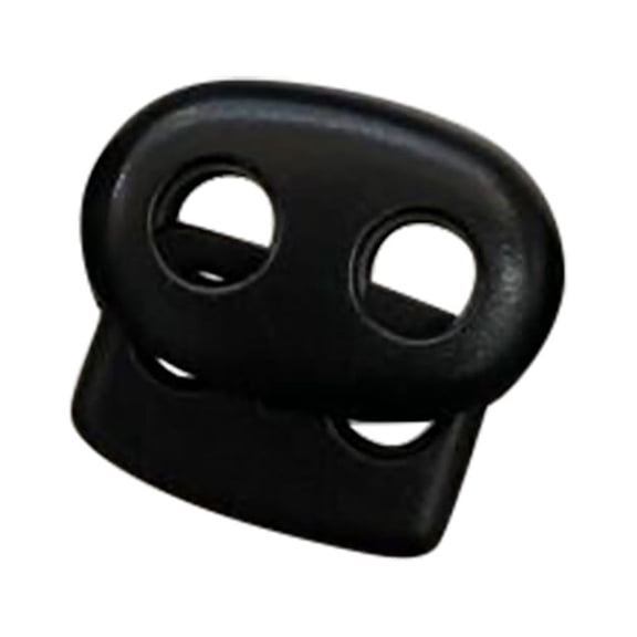 Clearance Under $2.89! 50PCS Plastic Cord Locks, Double Hole Spring Toggle Fasteners for Drawstrings & Backpacks, Plastic, for Outdoor & DIY, (22x22x6mm, Black)