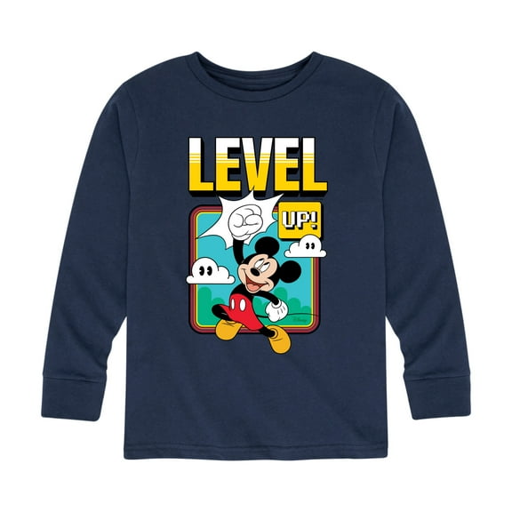 Mickey & Friends - Mickey Level Up - Toddler And Youth Long Sleeve Graphic T-Shirt