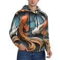thumbnail image 2 of Cauagu Colorful Koi Fish Art for Men's Pullover Hooded Sweatshirt Athletic Casual Hoodie Aautumn Hoodie Sweatshirt for Men Pullover Casual Hooded Sweatshirt-4X-Large, 2 of 7