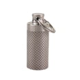 thumbnail image 1 of Llavero de botella de aleación, resistente al agua, portátil, mini estuche para medicamentos, contenedor para viajes al aire libre (plateado), 1 of 7