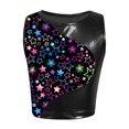thumbnail image 5 of iEFiEL Kids Girls 2-Piece Activewear Modern Dance Sports Outfit Racer Back Vest Tops with Shorts Gym Suit Black 10, 5 of 7